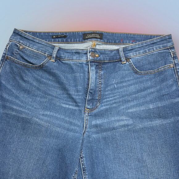 TALBOTS Women’s 14 Flawless Five Pocket SLIM ANKLE Blue Jeans - Picture 1 of 4
